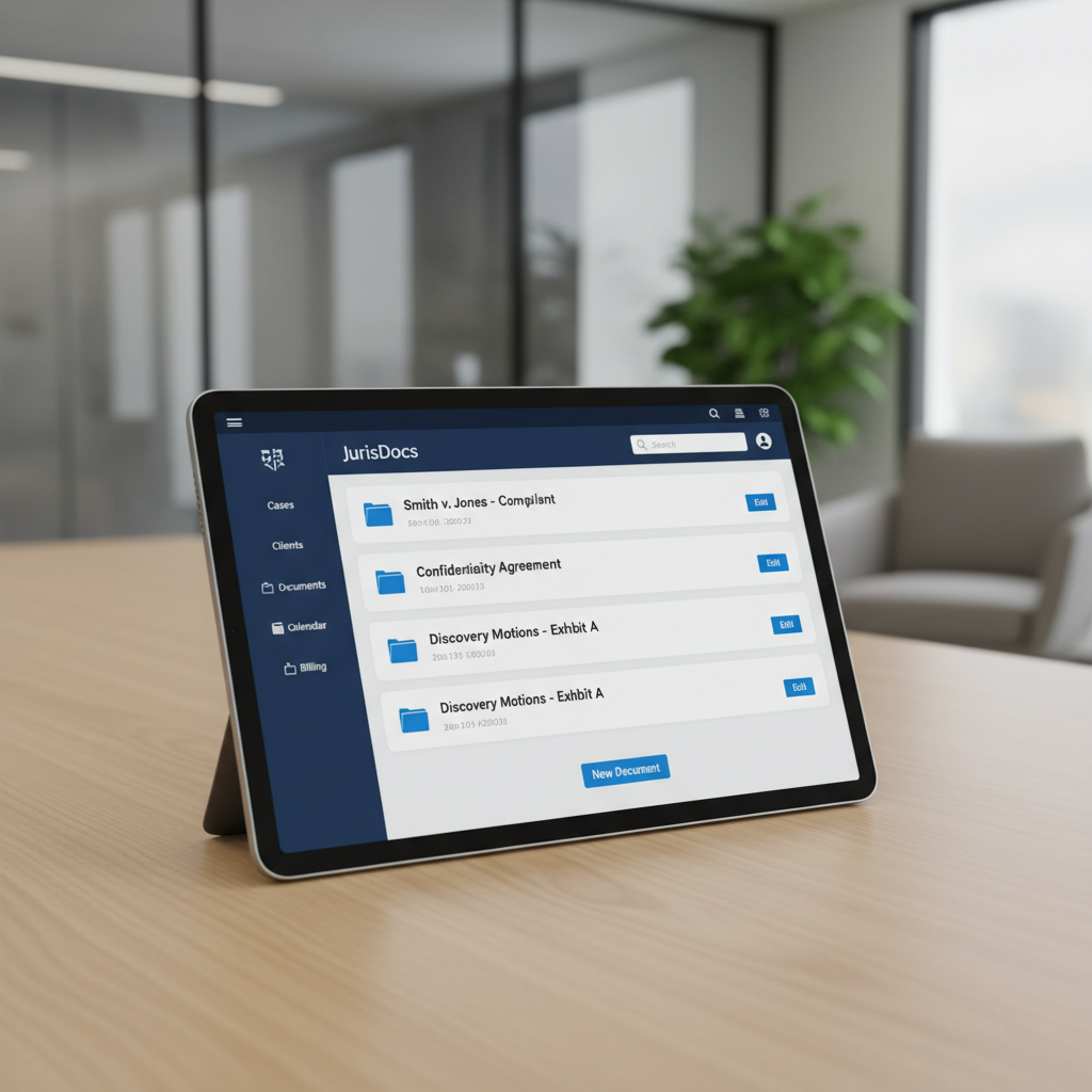 Tablet mit Dokumentenverwaltung